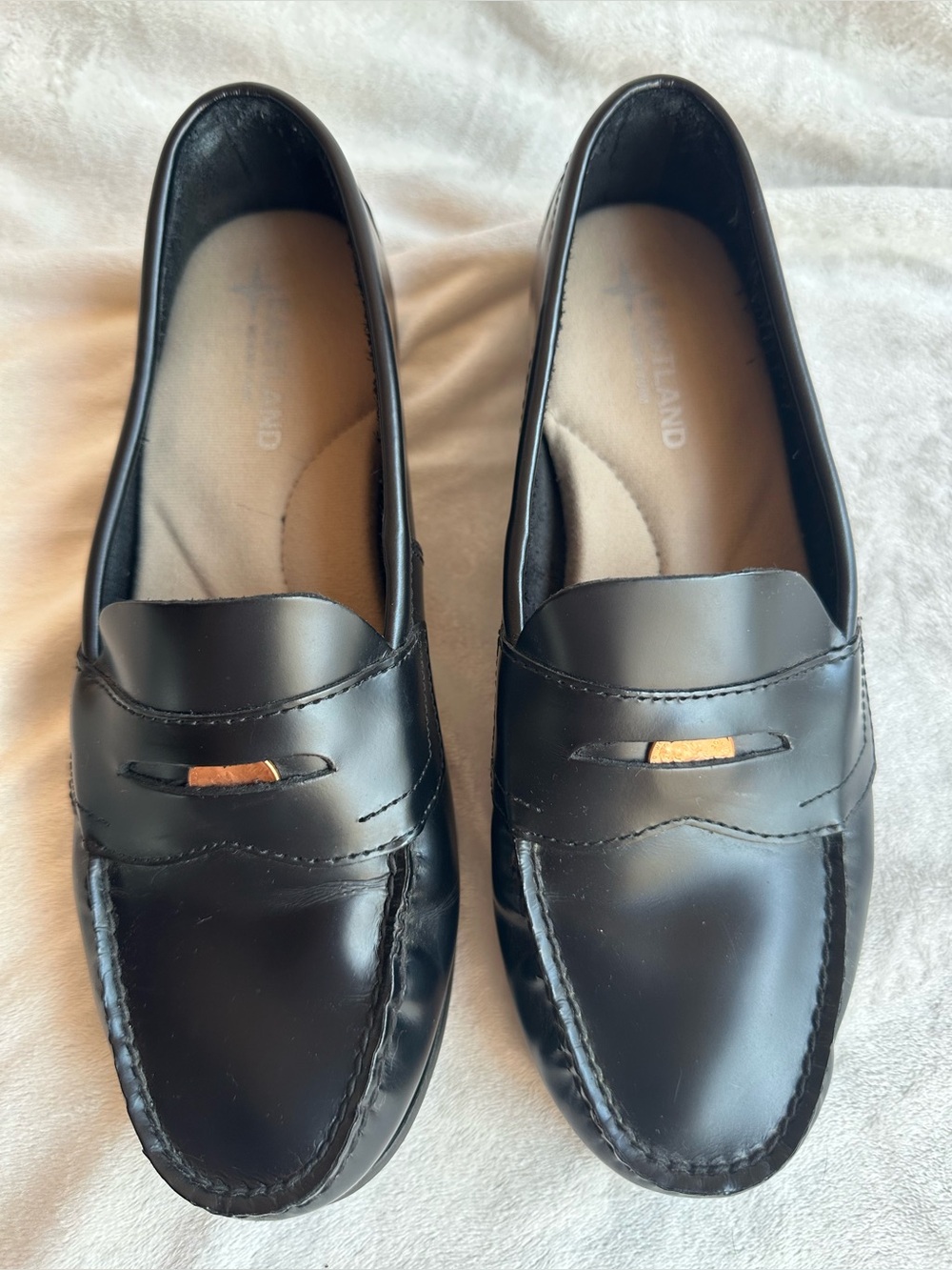 Eastland Black Leather Penny Loafers